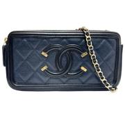 Chanel Vintage Pre-owned Laeder axelremsvskor Black, Dam