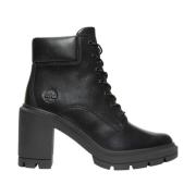 Timberland Mid Lace Up Jet Black Stövlar Black, Dam