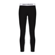 Paco Rabanne Casual Svarta Leggings Black, Dam