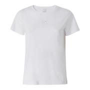 Pinko Bomull T-shirt med stil A227 White, Dam