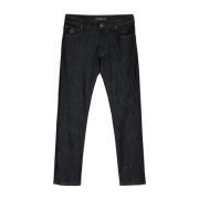 Corneliani Avslappnad Straight Blå Jeans Blue, Herr