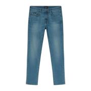 GAS Slim Fit Stone Wash Jeans Blue, Herr