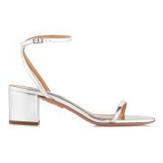 Aquazzura Elegant Silver Sandal Pumps Gray, Dam