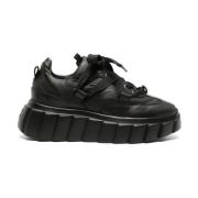 AGL Svarta Kilklack Sneakers Sportskor Black, Dam