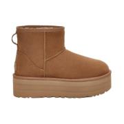 UGG Klassiska Mini Plattform Stövlar Beige, Dam