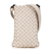 Bottega Veneta Vintage Pre-owned Laeder crossbodyvskor White, Dam