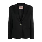 Twinset Elegant Svart Blazer Black, Dam