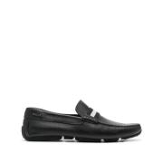 Bally Svarta läderloafers Black, Herr