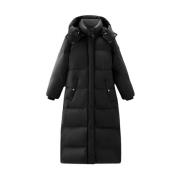 Woolrich Svart Aurora Lång Parka Black, Dam