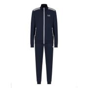 Emporio Armani EA7 Blå Sportig Dragkedja Tracksuit Blue, Herr