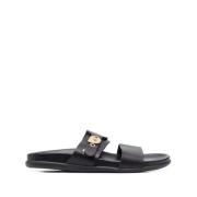 Ancient Greek Sandals Svart läder avslappnade sandaler Black, Dam