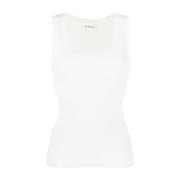 P.a.r.o.s.h. Vit Bomull Nylon Tank Top White, Dam