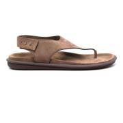 Giorgio Armani Brun Elegant Öppen Platta Sandaler Brown, Herr