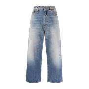 R13 Straight Jeans Ankled Darcy Blue, Dam