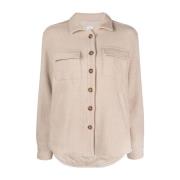 Eleventy Casual Beige Ull Nylon Jacka Beige, Dam