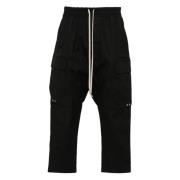 Rick Owens Cargo Cropped Trousers Black, Herr