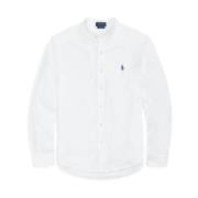 Polo Ralph Lauren Avslappnad Vit Långärmad Stickad Skjorta White, Herr