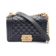 Chanel Vintage Pre-owned Laeder crossbodyvskor Black, Dam