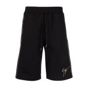 Giuseppe Zanotti Svart Bomull Elegant Bermuda Shorts Black, Herr