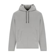 Emporio Armani Grå hoodie med dragkedjefickor Gray, Herr