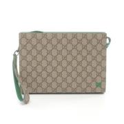 Gucci Vintage Pre-owned Canvas kuvertvskor Beige, Dam