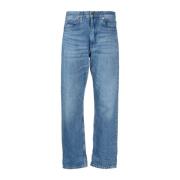 Calvin Klein Blå Straight Denim Jeans Blue, Dam