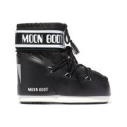 Moon Boot Svarta Nylon Icon Low Stövlar Black, Dam