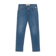 Roy Roger's Mörk tvätt slim fit jeans med kontrastsömmar Blue, Herr