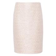 Twinset Rosa Elegant Boucle Midi Kjol Pink, Dam