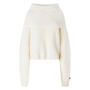 Pinko Vit Stickad Casual Tröja White, Dam