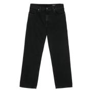 Axel Arigato Svarta avslappnade raka jeans Black, Herr