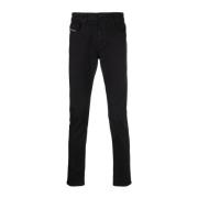 Diesel Casual Straight Svart Bomull Jeans Black, Herr