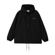 Carhartt Wip Svart Hooded Coach Jacka Black, Herr