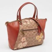 Coach Pre-owned Pre-owned Canvas handvskor Beige, Dam