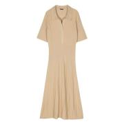 Joseph Beige Maxi Klänning i Fin Merino Beige, Dam