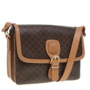 Celine Vintage Pre-owned Canvas axelremsvskor Brown, Dam