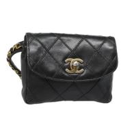 Chanel Vintage Pre-owned Laeder crossbodyvskor Black, Dam