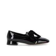 A. Bocca Svarta Mary Jane Ballettflats med Båge Black, Dam