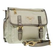 Prada Vintage Pre-owned Nylon prada-vskor Beige, Dam