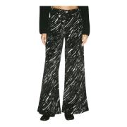 Marni Flocked Denim Jeans med krittryck Black, Dam