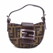 Fendi Vintage Pre-owned Canvas handvskor Brown, Dam