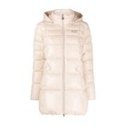 Emporio Armani EA7 Rosa Puffer & Down Casual Coat Pink, Dam