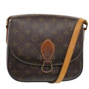 Louis Vuitton Vintage Pre-owned Canvas axelremsvskor Brown, Dam