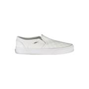 Vans Sportiga vita slip-on sneakers med kontrastdetaljer White, Dam