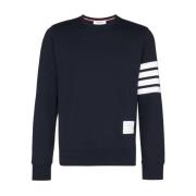 Thom Browne Blå Tröja med 4-Bar Stripe Blue, Herr