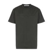 Alexander Wang Präglad Logotyp Crew Neck T-shirt Gray, Dam