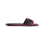 Emilio Pucci Fuchsia Brown Slides Sandaler Multicolor, Dam