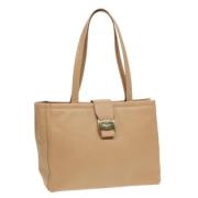 Salvatore Ferragamo Pre-owned Pre-owned Laeder axelremsvskor Beige, Da...