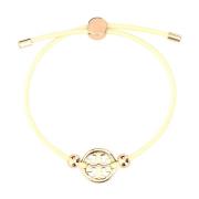 Tory Burch Kräm läderarmband med Miller-stil Yellow, Dam