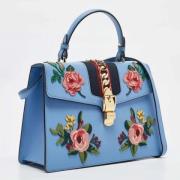 Gucci Vintage Pre-owned Laeder handvskor Blue, Dam